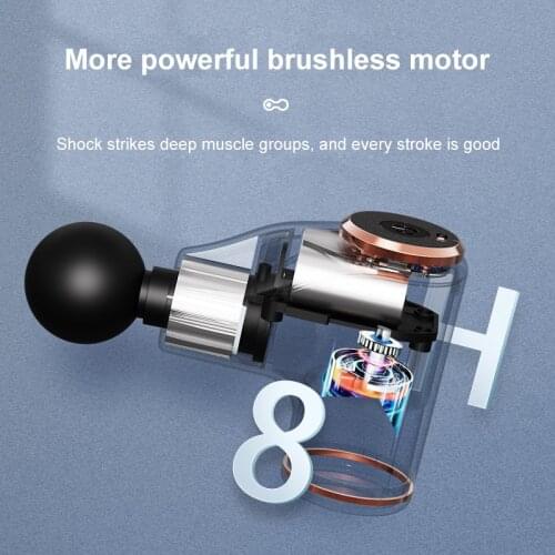 Mini Massage Instrument Fascial Gun Portable Electric Massager USB Pocket Fascia Gun Muscle Relaxant Fitness Instrument