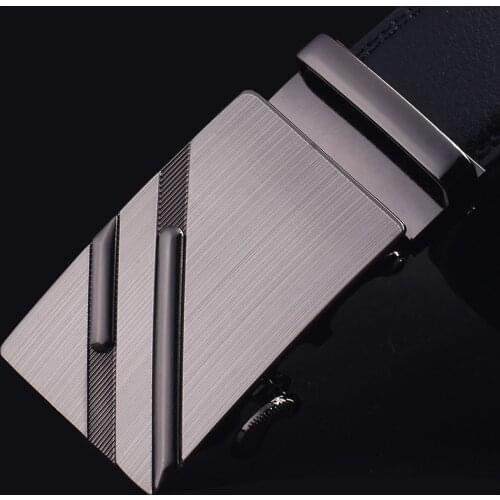 [CKMN] Trouser Belt For Men Black Leather Belt For Men Luxury Designer Genuine Leather Strap Fashion Alloy Buckle Male Belt