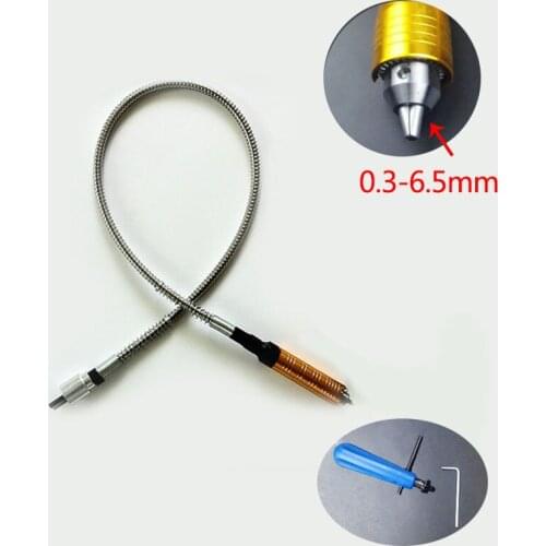 Electric carving suite,Electric grinding drill special drill chuck metal Flexible soft shaft+small spanner+ 0.3~6.5mm hand shank