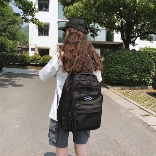 New Casual Simple Tooling School Bag Harbor Wind University Student Backpack Ins Style All Match Large Capacity Backpack