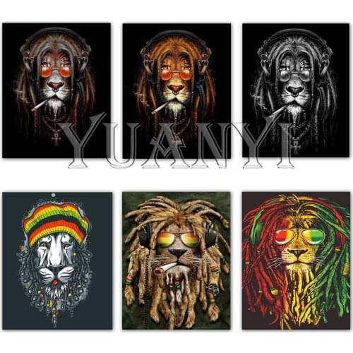 Full Square/Round Drill 5D DIY Diamond Painting "Animal lion" Embroidery Cross Stitch 5D Home Decor Gift