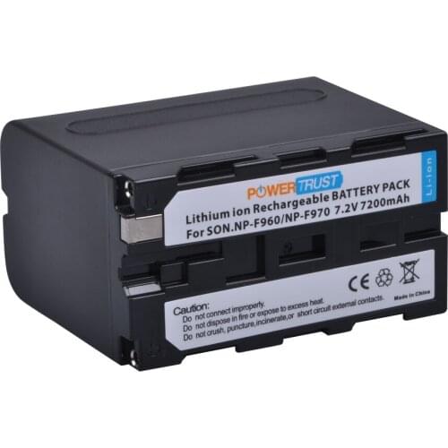 1Pcs PowerTrust 7200mAh NP-F960 NP-F970 Battery NP F970 NP F960 Camcorder batteries for Sony NP-F550 F770 F750 F960 F970