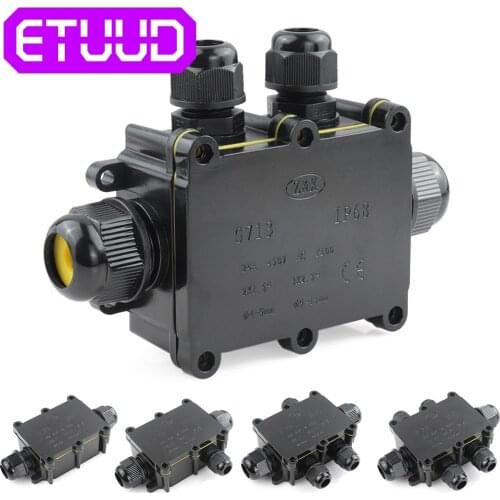 Junction Junction Box IP68 Waterproof UV Sunproof Outdoor Multiple ways Plastic Electrical Junction Box Case Cable Wire