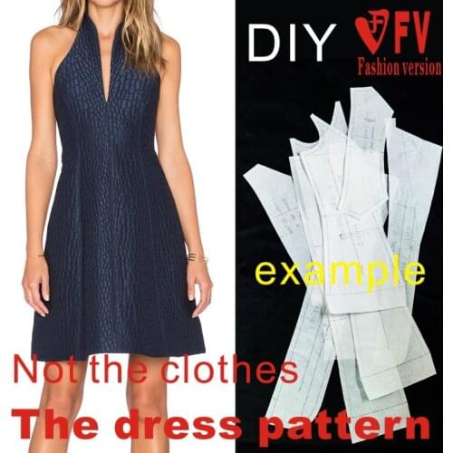 Clothing DIY The dress Dresses Sewing Pattern cutting drawing Dress Sewing Template BLQ-256
