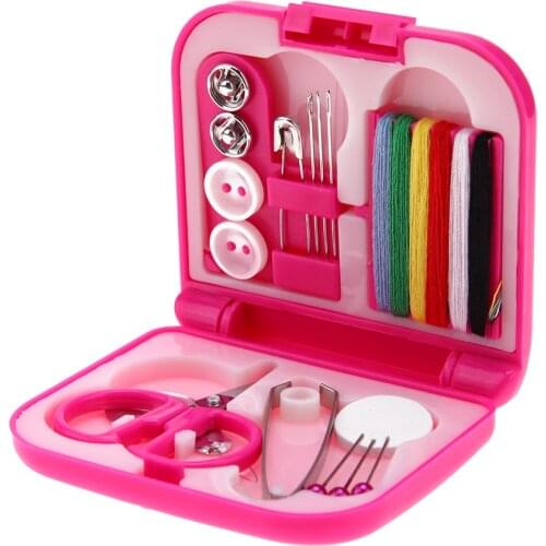 Sewing Kits Mini Needle Threads Buttons Scissor Thimble Sewing Box Household Travel Knitting Tool Sewing Accessories