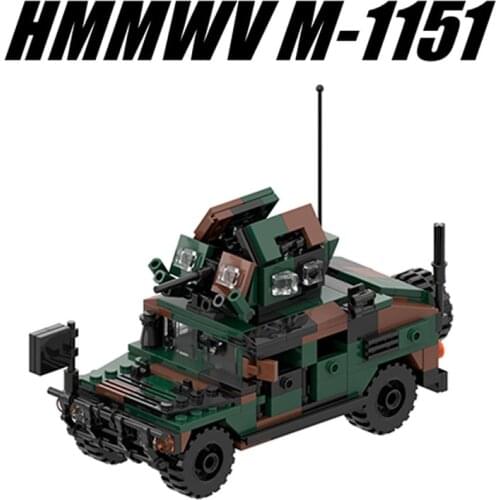 MOC Building Block Maker Military Series Armoured Humvees Assembly Model Childrens Toy DIY Building Blocks Birthday Gift