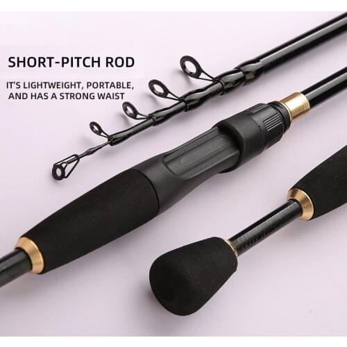 45CM All Waters Short Section Telescopic Lure Rod Portable Lure Fishing Rod Carbon Lure Rod 1.6M / 1.8M / 2.1M / 2.4M X573G