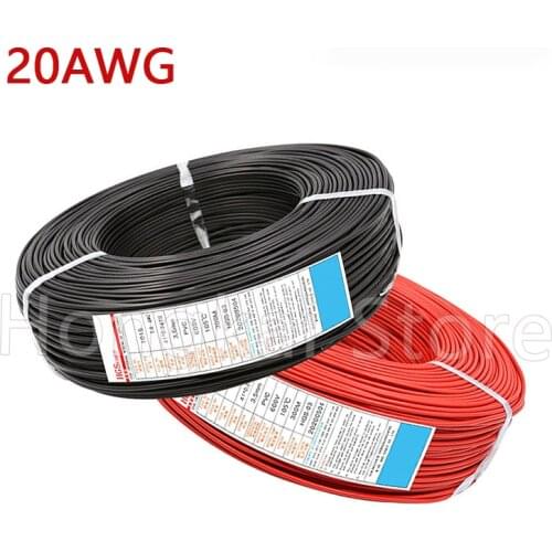 UL1015 PVC Tinned Copper Electronic Wires 20AWG Flexible Stranded Cable OD 2.6mm American Standard Lead Wire