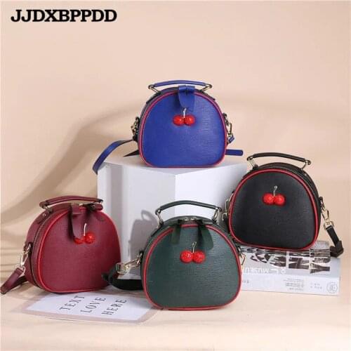 Genuine Leather Women Shoulder Bag Female Purse and Handbags Girl Small Cherry Crossbody Bag Vintage sac main femme