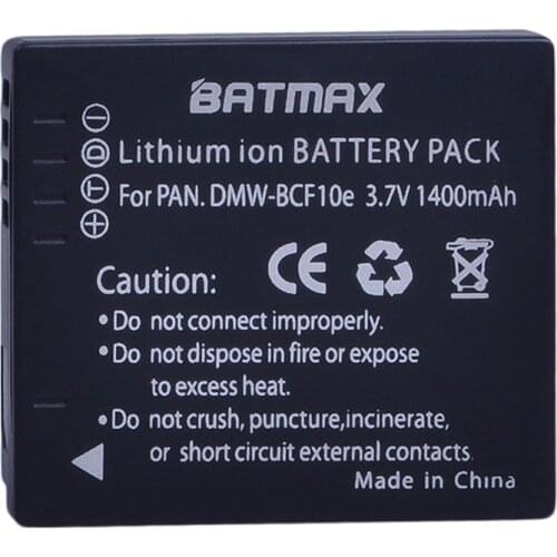 1Pc 1400mAh DMW-BCF10 DMW BCF10E Battery for Panasonic Lumix DMC-TS2 DMC-TS3 DMC-TS4 DMC-F3 DMC-FH1 DMC-FH3 DMC-FH20 DMC-FH22 D