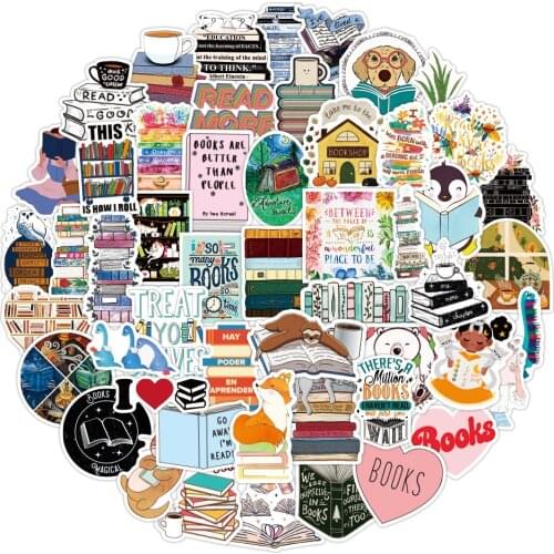10/30/50PCS Diary Book Reading Cartoon Graffiti Stickers Notebook Luggage Car Stickers Decorative Toys Wholesale