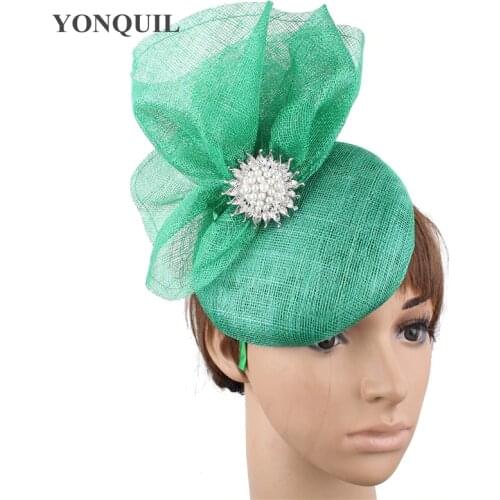 4-Layer Sinamay Women Elegant Bride Fascinator Hat Nice Wedding Millinery Hat Gorgeous Headwear For Ladies Party Tea Chapeau