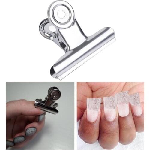 6/12pcs Stainless Steel Rusian C Curve Nail Pinching Clips Curvature Clip Professional French Nail Tool Nail Extension Curl Clip