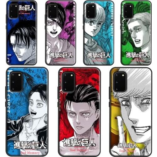 Anime Attack on Titan Case For Samsung Galaxy S21 S20 Plus Note 20 Ultra 10 9 S8 S9 S10 Plus S20 FE Back Cover