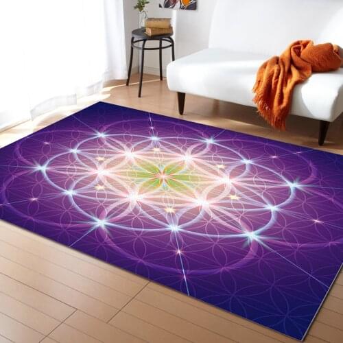 Flower Life Of Flower Pattern Carpets for Living Room Bedroom Area Rug Kids Room Play Mat 3D Printed Home Large Carpet