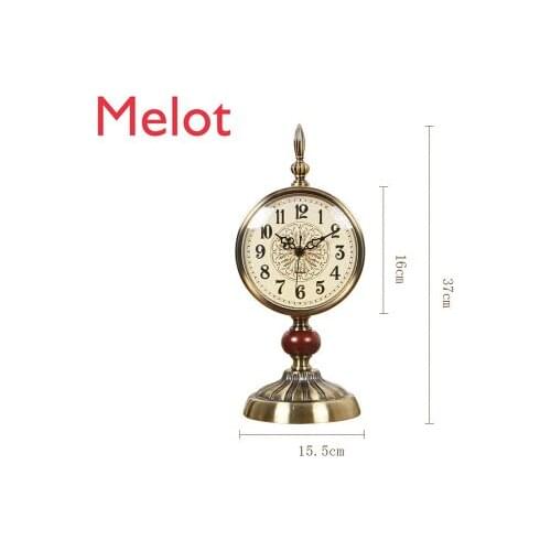 Decorative Retro Table Desktop Clocks Living Room Bedroom Vintage Clock Nostalgic Ornaments Table Desktop Watches Ornaments