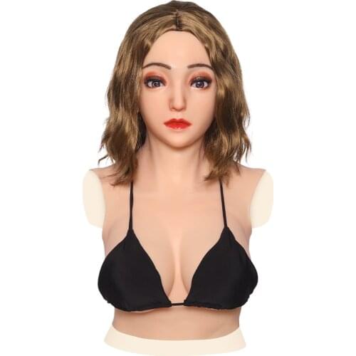 CYOMI Chriestine Style C Cup Baby Face Mask Silicone Breast Fake boobs Stage props For Drag Queen Transgender Crossdresser