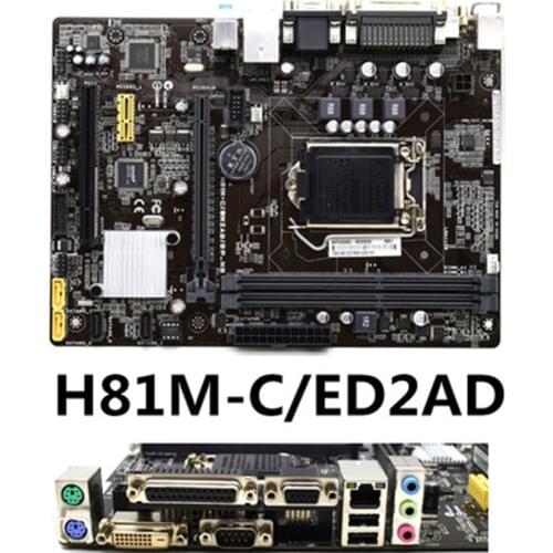 For Asus H81M-C/ED2AD/DP_MB M-ATX Motherboard DDR3 LGA1150 VGA DVI