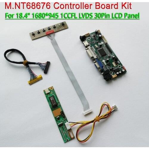 For LTN184KT01 LTN184KT02 Inverter 1680*945 18.4" VGA+DVI 1CCFL LVDS 30-Pin M.NT68676 LCD display controller card DIY kit