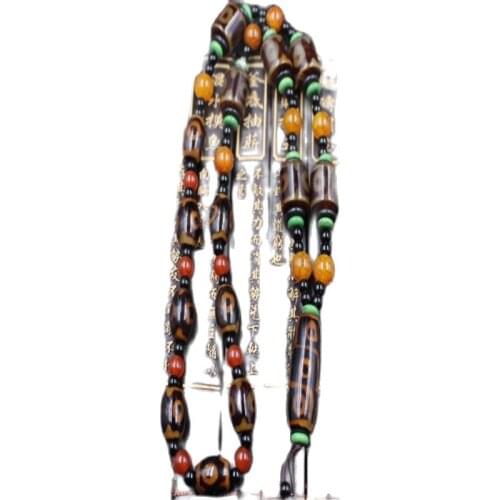 Natural Tibetan Agate Beads 3-Eye+ 9-Eye Barrel Beads Agate Necklace Bracelet