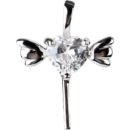 GND0331 New 925 Sterling Silver Lovely Crystal Love Heart Luxury Lucky Necklaces Pendant Jewelry Gift For Women