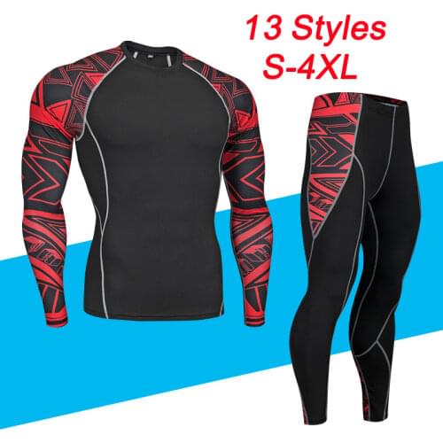 Mens Thermal Underwear Set Motorcycle Base Layer Winter Warm Tight Long Shirts & Tops Bottom Suit t shirts and pants trousers