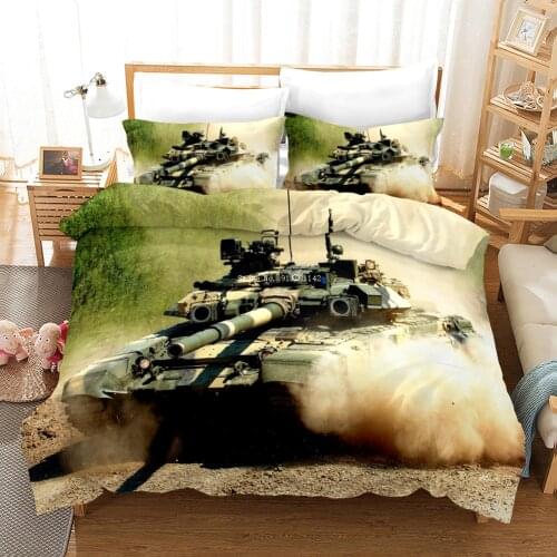Tank Race Bedding Set Deluxe Home Textile Single Double King Queen Bedding Set Modern Down Quilt Cover and Pillowcase