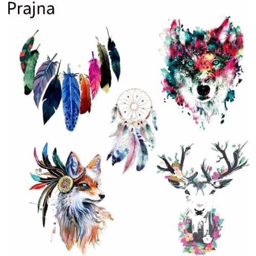 Dreamcatcher Diy Fox Patch Cool Iron Appliques For Clothing Vinyl Sticker Iron Appliques For Clothing Appliqued DIY Accessory D