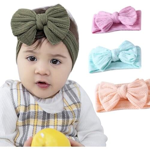 Girl Hair Band Set For Baby Bow Elastic Headbands Twisted Cable Design Turban Kids Headware Children Hair Accessories