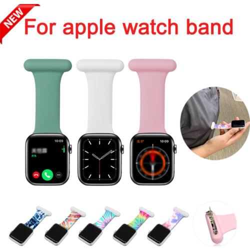 New Nurse Watch Pin Bracelet for Apple Watch Band 38mm 42mm 44mm 40mm Silicone Band for Iwatch Series 3 4 5 6 Se 2 1 Accessories