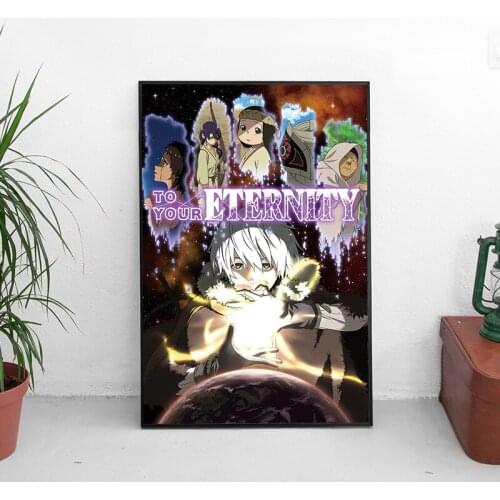 Japanese Anime Poster To Your Eternity Silk Spun Cloth Prints Painting Wall Art Decor Pictures for Living Room Bedroom Decor