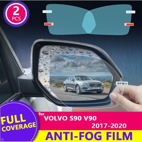 Rain Film Cover Rearview Mirror Clear Anti-Fog Rainproof for Volvo S90 V90 2017 2018 2019 2020 Car Accessories Stickers Goods