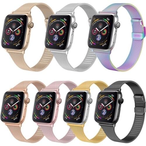 Milanese Loop Stainless Steel Bracelet band For Apple Watch series 1 2 3 42mm 38mm strap for iwatch 4 5 SE 6 40mm 44mm wristband