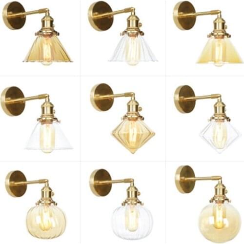 Waterproof AC85-265V surface mount LED wall lamp modern Nordic lamp personality glass lampshade bedroom bedside wall lamp