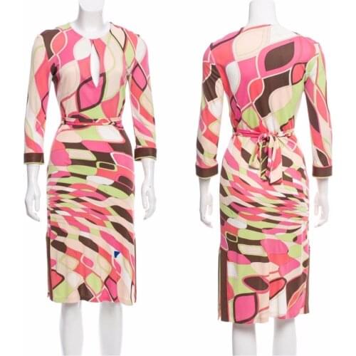 Top Fasion Time-limited Freeshipping Silk jersey Party Dresses Dresses Knitted Elastic Dress Elegant Slim O-neck