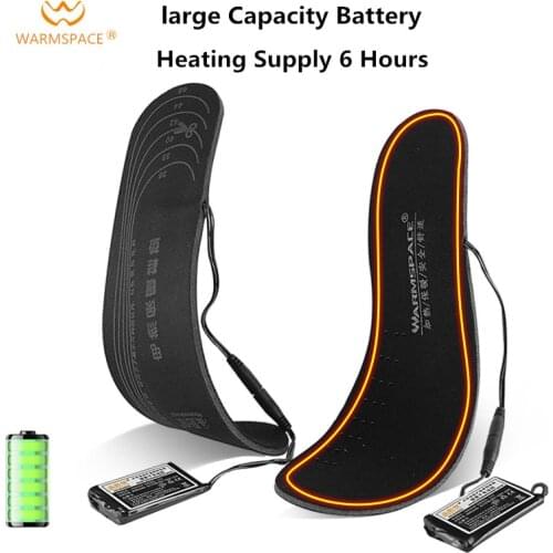 Winter Ski insole Rechargeable Heated Insoles Foot Warming Insoles Thermal Electric Battery Insoles Heated Outdoor Sports New ED