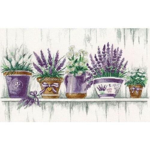 Gold Collection Embroidery Lavender Tenderness Counted Cross Stitch Kit with 100% Cotton Flosses & Free Shipping for Wall Decor