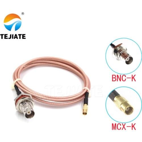 1PCS TEJIATE Adapter Cable BNC To MCX Type BNCK Convert MCXK 8-90CM 1M 1.5M 2M Length Connector RG316 Wire