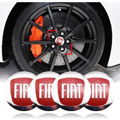 4pcs Car Tire Wheel Center Hubcaps Sticker Car Emblem Badge Cover for Fiat Panda Bravo Punto Linea 500 59 Auto Accessories