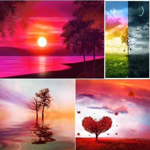 DIY new product 5D full diamond diamond painting landscape cross stitch home decoration mosaic painting round diamond