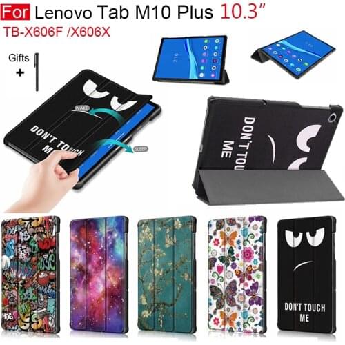 Case For Lenovo Tab M10 10.3 TB-X606X TB-X606F Cover Funda Tablet Slim Protective Stand Skin Shell+Stylus Pen