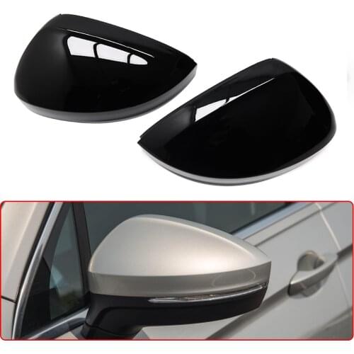 Gloss Black Side Wing Rear View Caps For Volkswagen VW Tiguan MK2 II R 5N 2017-2020 Rearview Mirror Cover Case Accessories