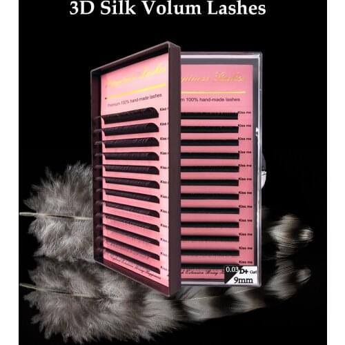 Individual Classic Silk Premium Faux Eyelash Extension Makeup Professional For Salon Eye Lash Extension 100% Hand-Made All Sizes