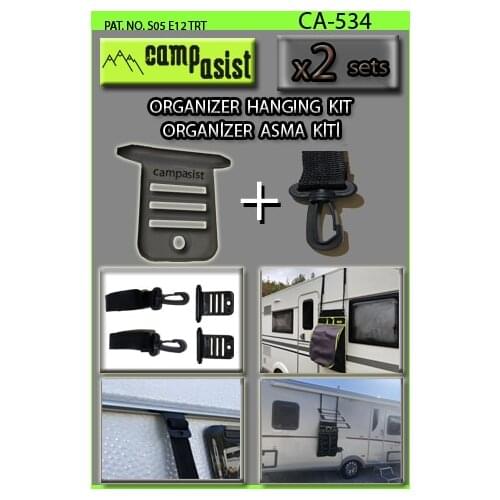 Caravan Awning Hanging Kit 8-10 mm 2 Sets (without organiser bag)