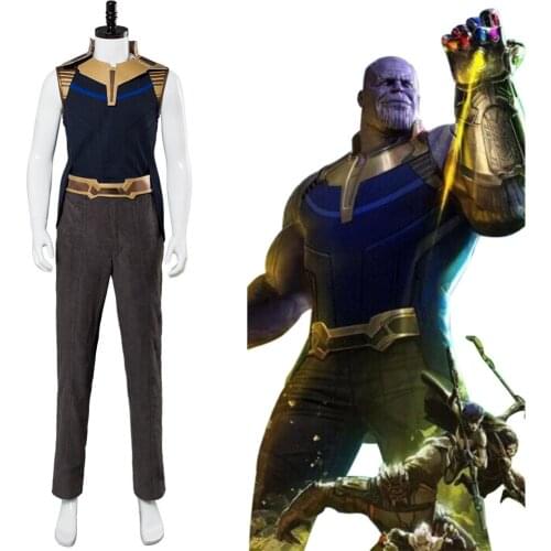 Thanos Cosplay Costume Uniform Suit Adult Halloween Party Costume full set