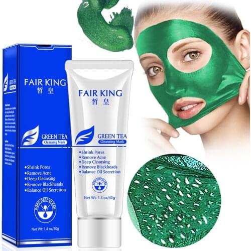 Green Tea Blackhead Nose Oil Control Mud Pore Face Cream Repair Fade Freckles Remove Dark Spots Melanin Whitening Facial Cream