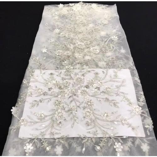 Sequin embroidery French lace fabric latest 2020 Nigerian lace fabric high quality wedding African lace fabric J4045