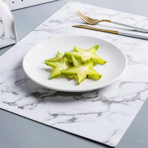 Non-Slip Placemat Waterproof Printed Dining Table Mat PP Plastic Heat-insulated Tableware Bowl Pads Kitchen Accessories