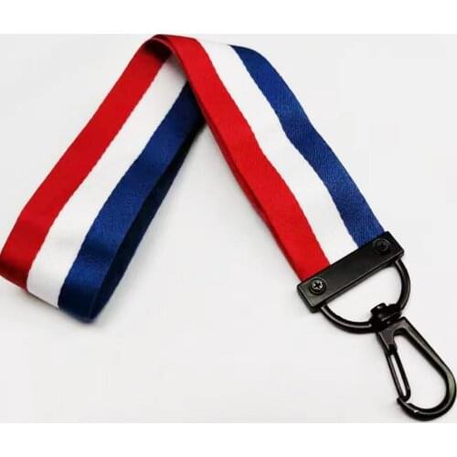 New Diy Handmade 15Cm/20Cm 1" French Flag Red White Blue Keychians Lapel Pins Diy Ribbon Badge Multi-Purpose Clothing Decoration