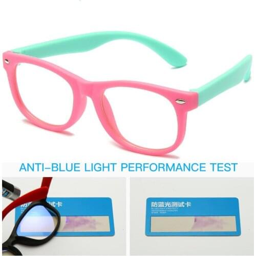 New blue Light Kids Glasses Children Soft TR90 Silicone Optical Frame Eyeware Boy Girls Computer Transparent Blocking Eyeglasses